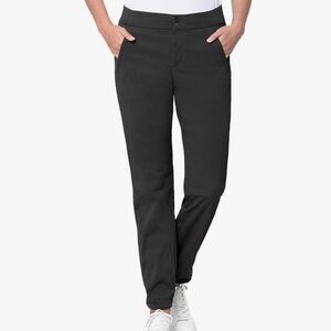 Kirkland Signature Ladies' Woven Pants Casual Cinchable Ankle Black Sz 2 Black